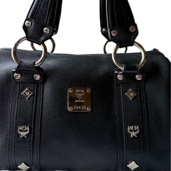 MCM Black Leather Satchel - Picture 2 of 10